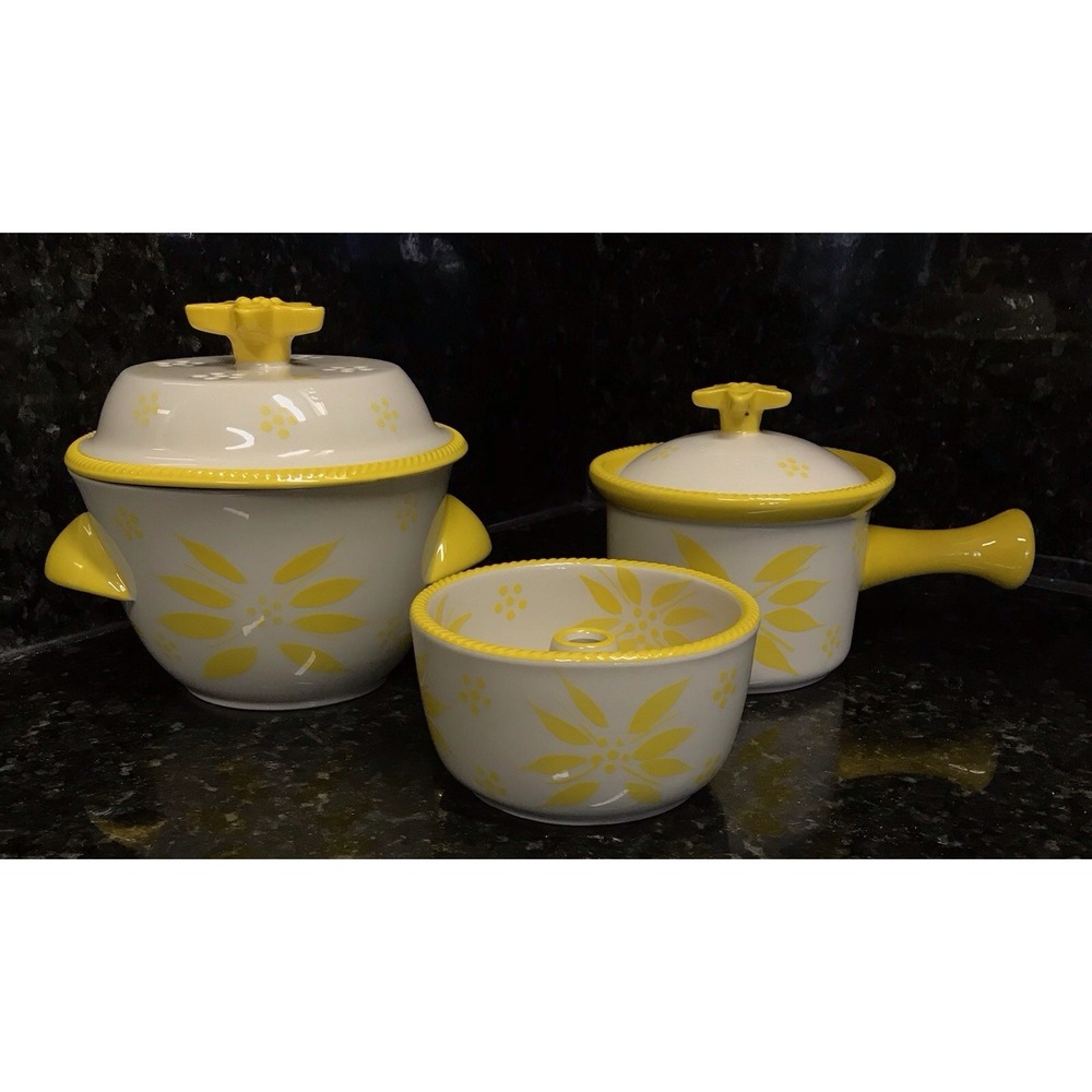 Temp-tations by Tara Old‎ World Mini Yellow Floral Quick Cookers Set Temptations